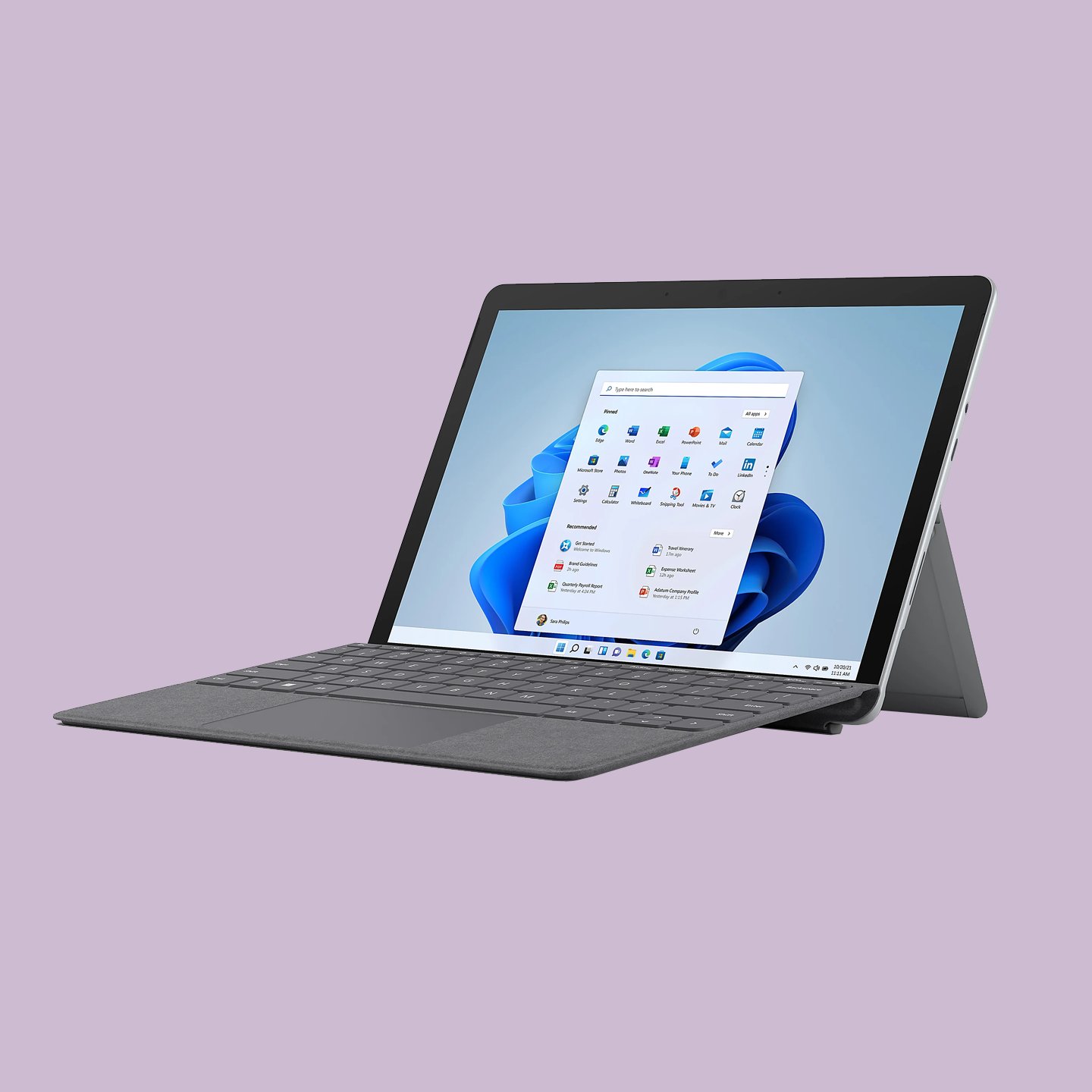 Surface Go 3 Tablet, 10.5" Touchscreen, Intel® Pentium™ Gold, 8GB Memory, 128GB Soild State Drive, Windows® 11 Home, Platinum (Refurbished)